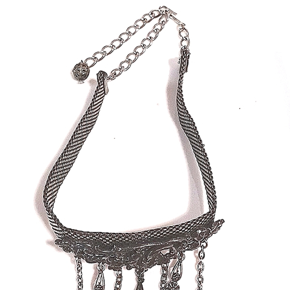 Gorgeous Vintage Mesh Ornate 💜 Choker Necklace ⚜️ - Picture 9 of 10
